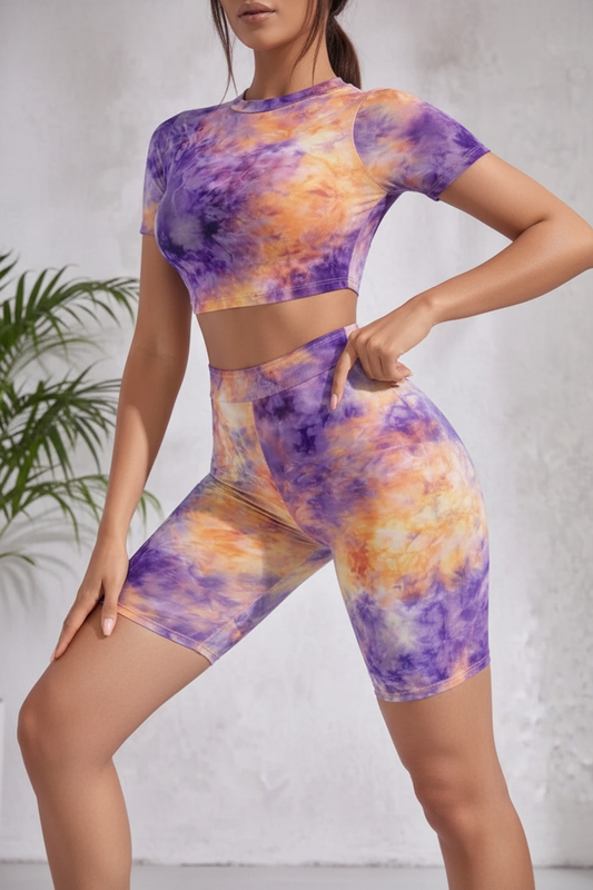 Ocean Aura Tie-Dye Active Set lifestyle photo